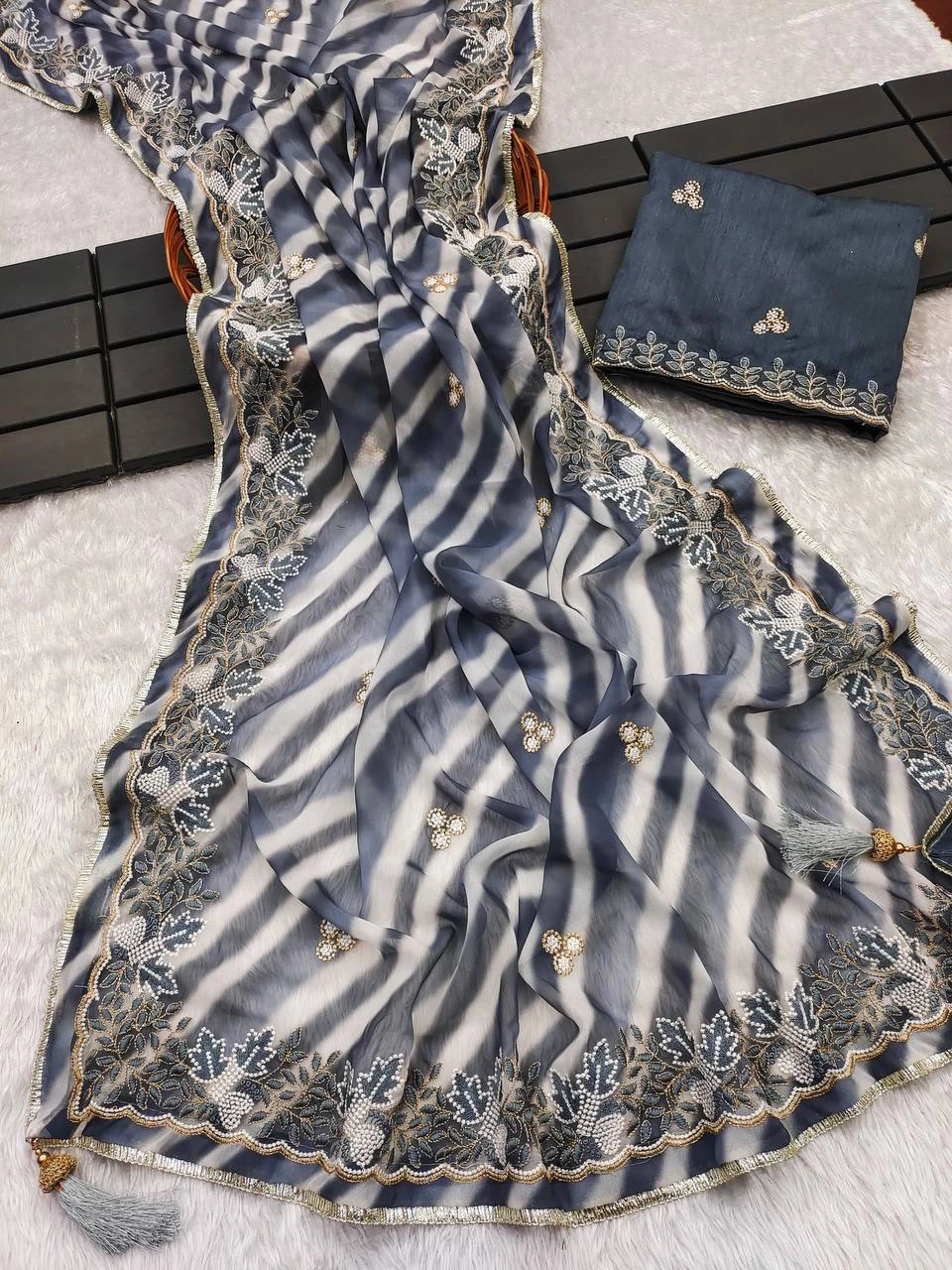 Vardan Ethnic Bt-1232 Georgette Wholesale Fancy Sarees Catalog — Wholesale Sarees, MPA wholesale from Surat — view 8